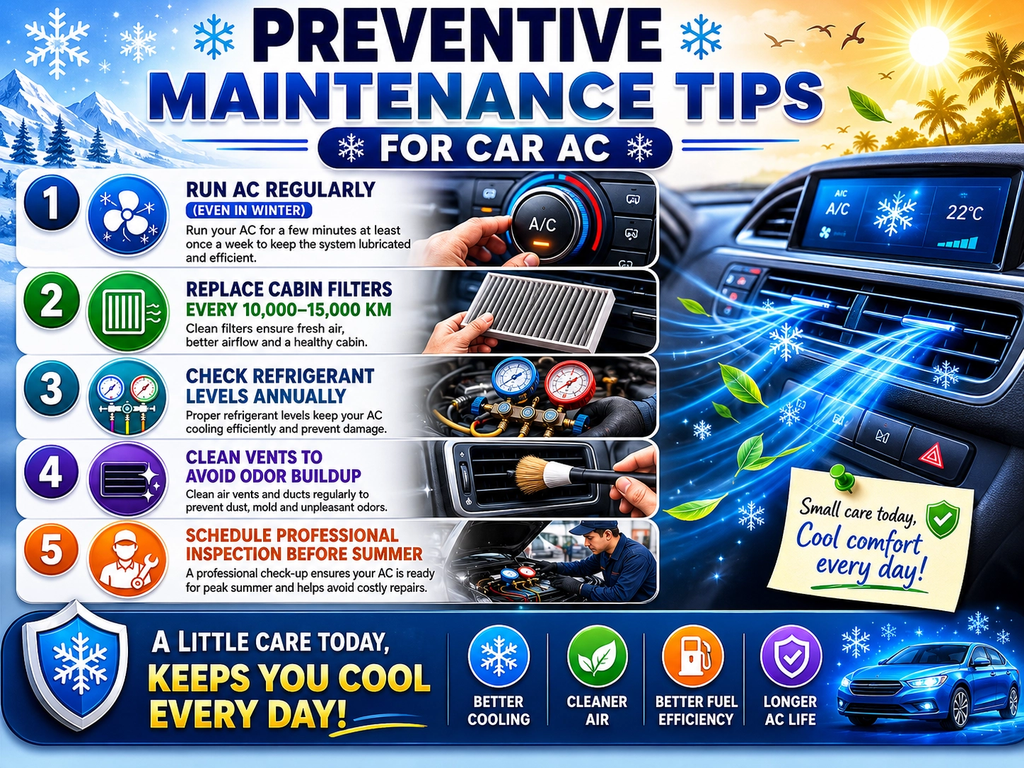 Preventive Maintenance Tips for Car AC